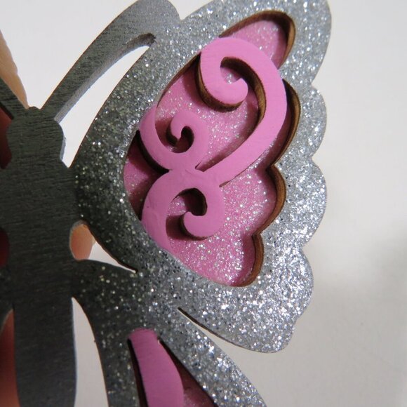 Butterfly Laser Cut Wooden Ornament Hangs - Picture 4 of 6